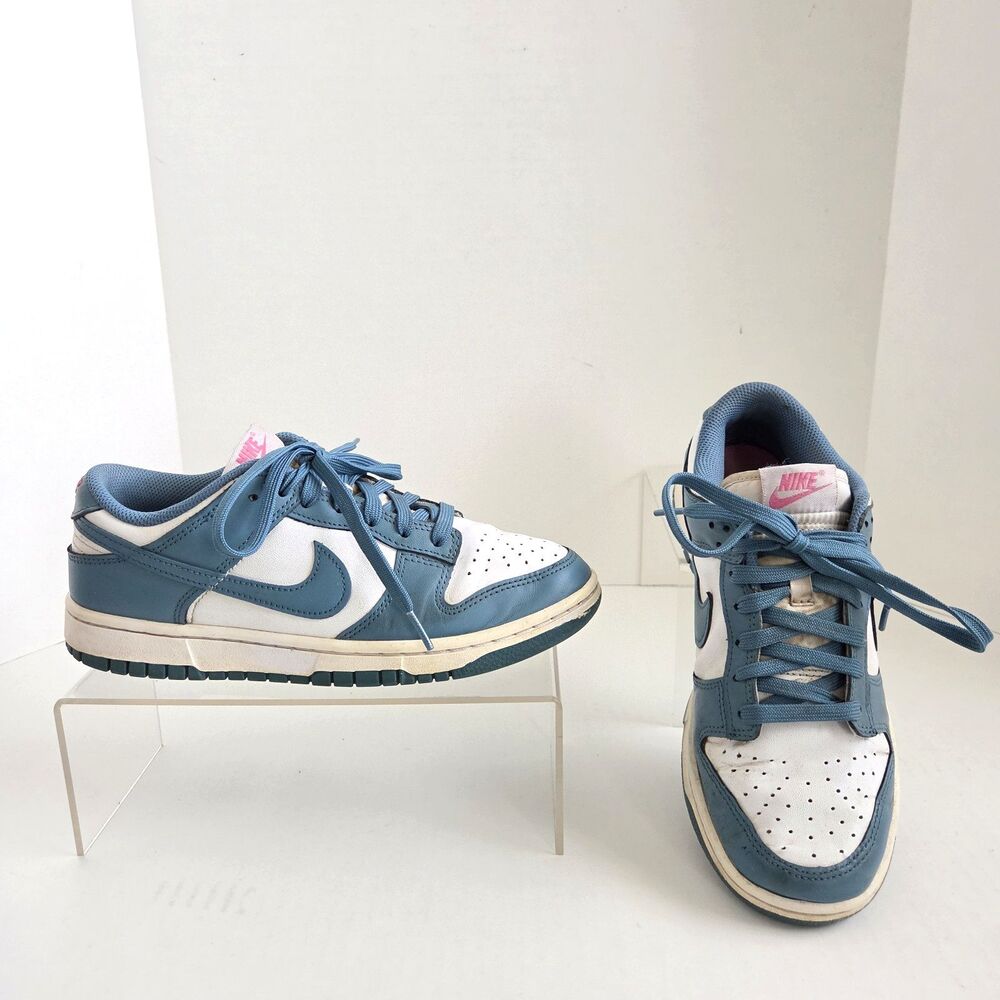 Nike Dunk Low Women's Sneakers Size 8.5 White Noise Aqua Teal Pink FJ0739-100